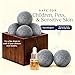 Wool Dryer Balls, New Zealand Dryer Balls Laundry Reusable Reduce Static Cling, Dryer Ball to Reduce Wrinkles & Shorten Drying Time, Drying Balls for Laundry(Pack of 6) (Grey)