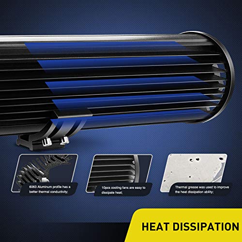 Image of Nilight - 18002C-B 2PCS 12Inch 180W Triple Row Flood Spot Combo LED Light Bar 18000LM Led Bar Driving Lights Boat Lights Led Off Road Lights for Trucks
