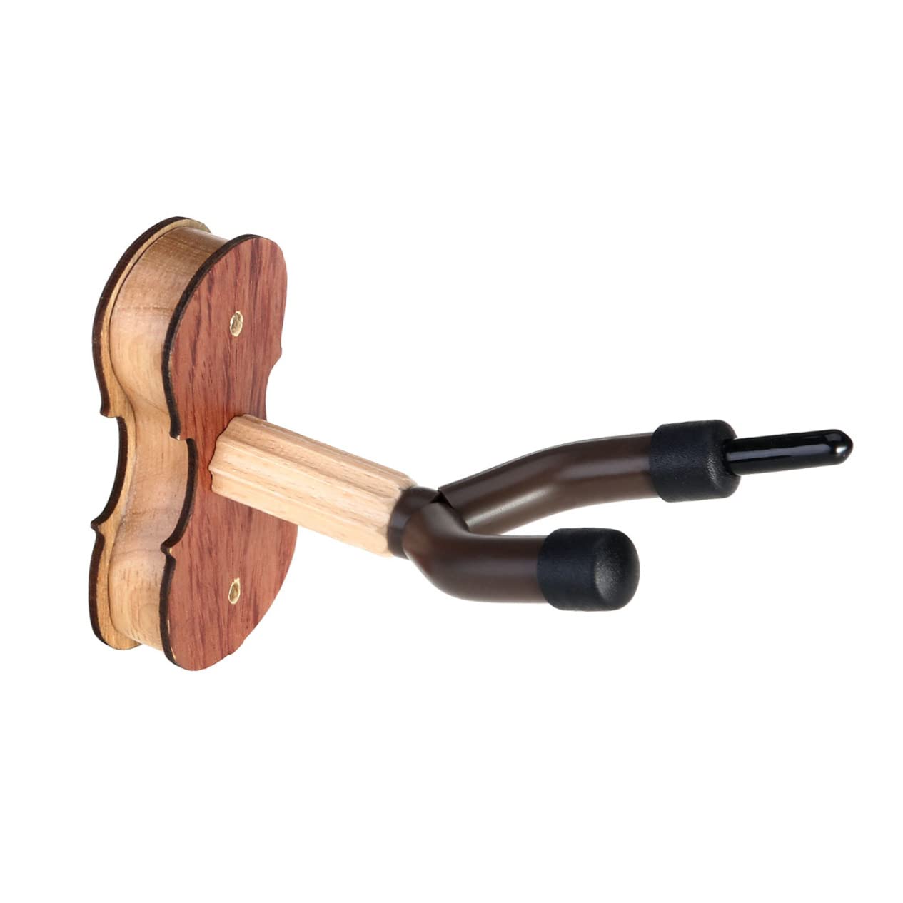 BESPORTBLE Violin Hanger Wall Mount with Wood Base Elegant Red Wood Color Easy to Install Securely Supports Violin for Home Decor