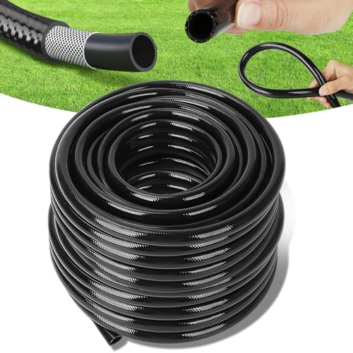 1/2 Inch Irrigation Tubing 100FT Drip Irrigation Tubing for Garden Flexible Poly Drip Irrigation Hose for Raised Beds Greenhouse Lawn Yard Watering System