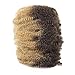 HAPPY&CC 100% Human Crochet Hair For Black Women Afro Kinky Curly Bulk Human Hair For Dreads Making Dreadlocks Repair Locs Twist Braiding #4 Brown Color Ombre To #27 Honey Blonde 16 Inch 50 Gram