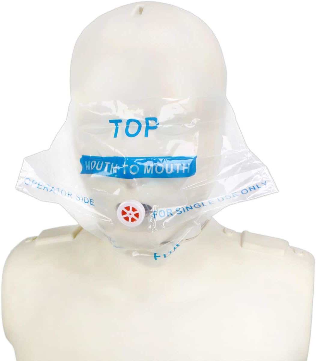 American CPR, CPR Emergency Rescue Face Shield with One-Way Valve, Mask for Key Chain or Pocket, Breathing Barrier, 6 Pack : Industrial & Scientific