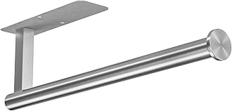 ASTOFLI Wall Mount Paper Towel Holder Silver, Sturdy Under Cabinet Paper Towel Holder Wall Mount, Stainless Steel Hanging Paper Towel Holders Silver, Strong Self Adhesive Wall Towel roll Holder