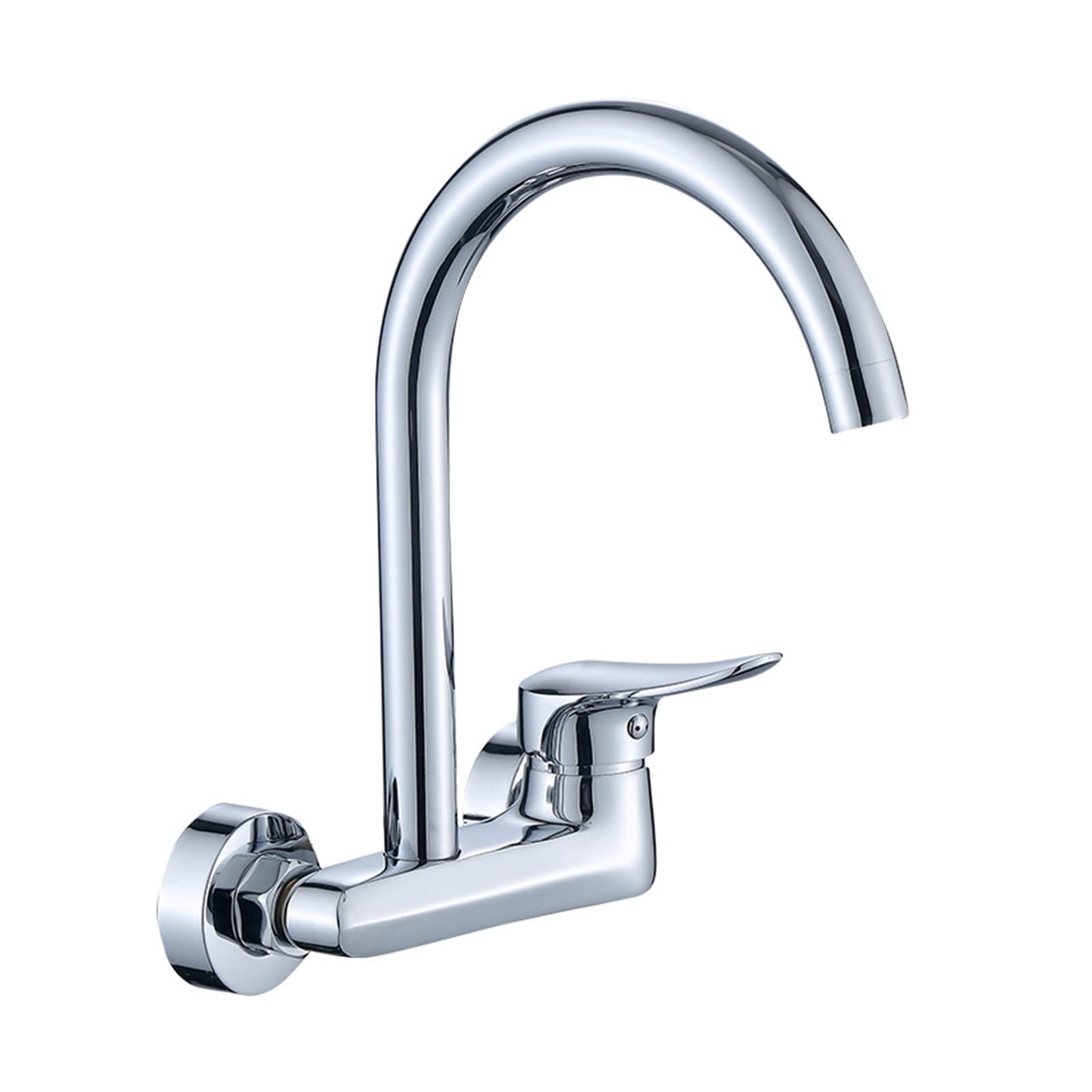 Robinet de cuisine mural double trou mitigeur lavabo rotatif eau chaude et froide