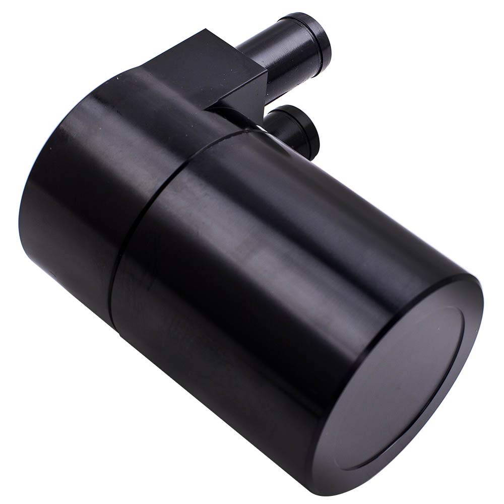 Black Billet Aluminum Oil Catch Can Tank Bottle for BMW N54 0.2L/200ml 19mm