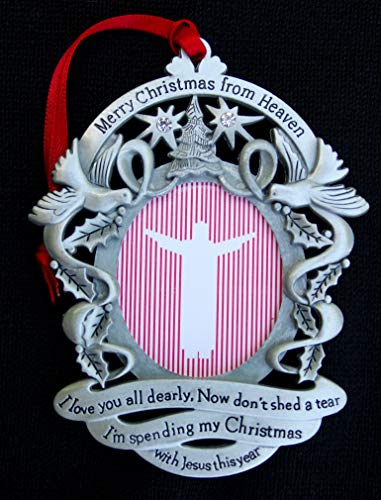 Merry Christmas From Heaven Remembrance Photo Ornament With Bookmark Loved Ones Tree Decoration(Non-Personalized) #TOP6