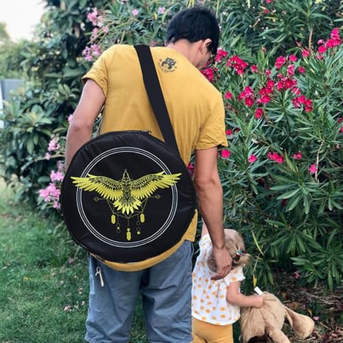 ARAW Shamanic Drums Bag, Bodhran Drum Bag, Handmade Frame Drum Bag, Hand Drum Protection, Drum Case, Cordura Bag (16 Inches X 3 Inches) - Thumbnail 7