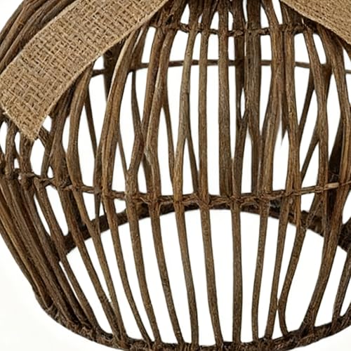 Conejo de Pascua de mimbre artificial para decorar tu mesa y jardín de primavera 8