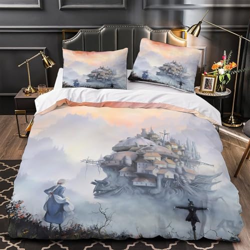 Parure de lit King size 220x240cm avec housse de couette zippée en microfibre - 2