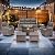 Luxury High Back Outdoor Furniture with 6-inch Extra Thick Cushions, Patio Furniture Set with Fire Pit Table & Swivel Chairs, 7 PCS Wicker Conversation Set for Patio, Yard, Deck, Poolside, Brown/Grey