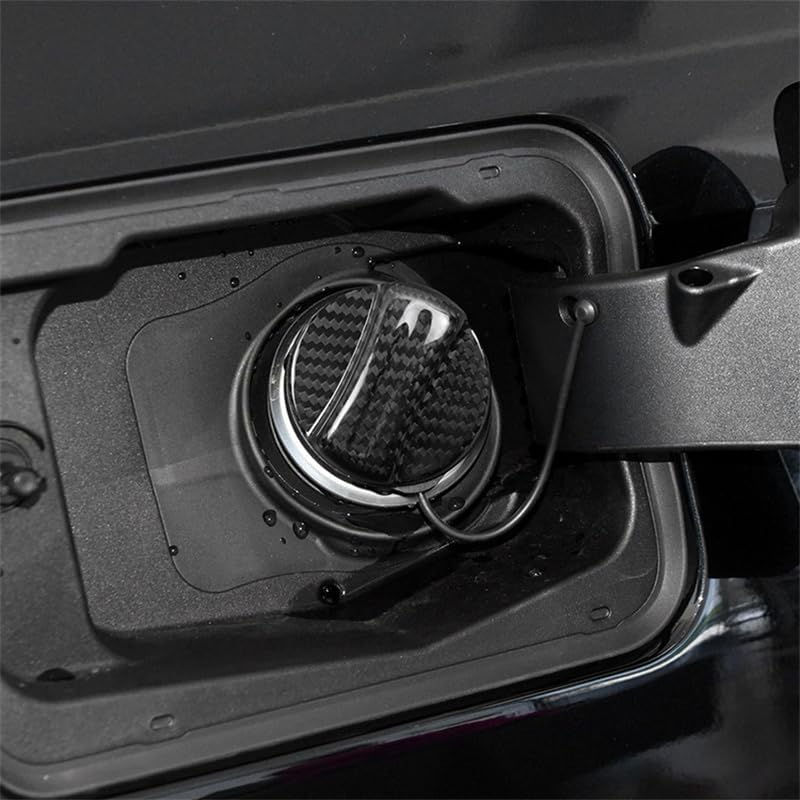 Carbon Fiber Fuel Tank Oil Gas Cap Cover Trim Sticker For BMW E90 E92 F30 F80 F82 F87 F90 M2 M3 M4 M5 M6 (Carbon Fiber Black)