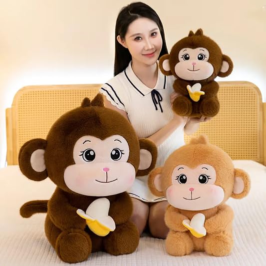 Image of SCOOBA Monkey with Banana Soft Toys for Kids Toddler Infant 35cm (Monkey with Banana)