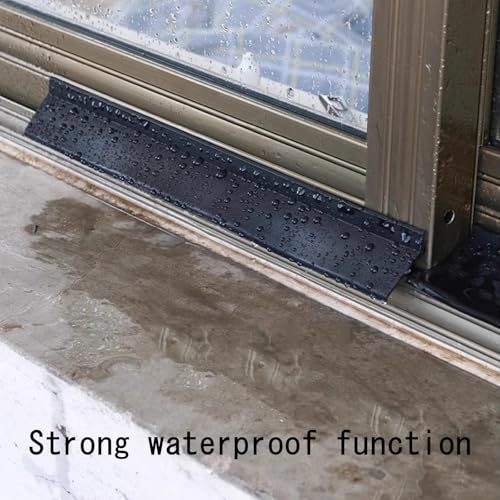 Burlete autoadhesivo de goma negra de 3 metros: barrera de agua para alféizar de ventanas y puertas 6