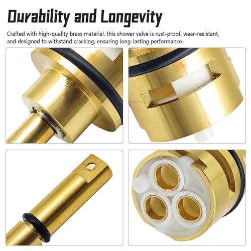 MATERIG 3-Setting Non-Shared Diverter Cartridge Replace RP71718, Shower Diverter Repair Kit Compatible with R11000 R22000 Faucet Valve, Brass by MATERIG - Used condition - Image 3