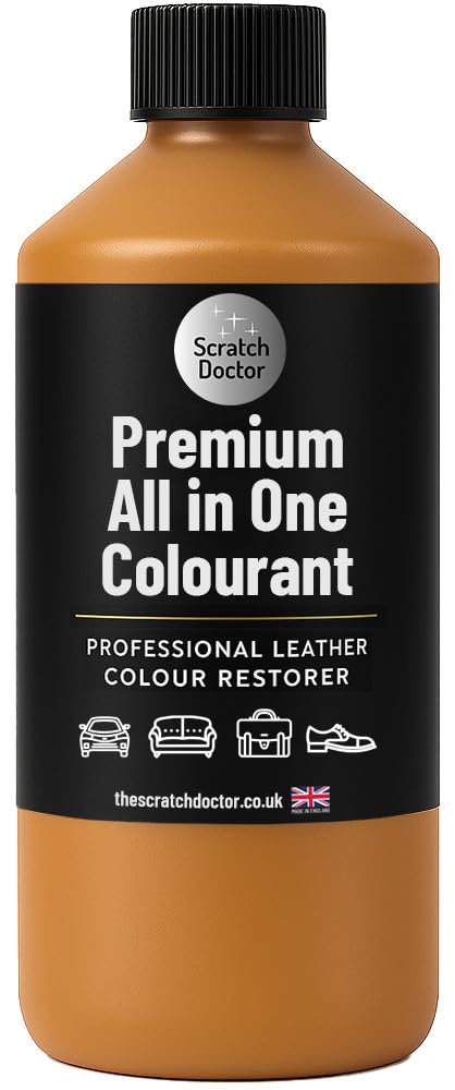 Scratch Doctor All in One Leather Colourant Self Seal Leather Dye Repair Paint for Furniture, Sofas, Car Seats (Cream, 250ml) — view 23