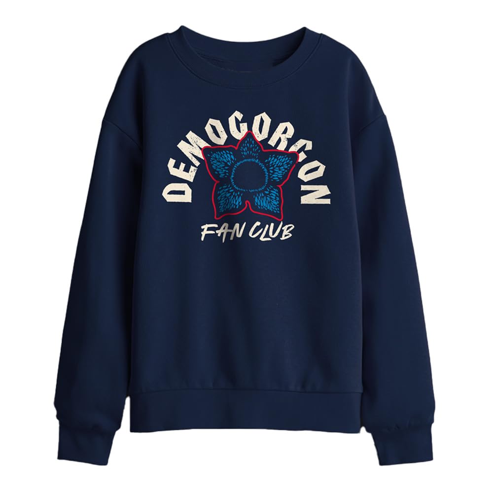 Stranger Things Demogorgon Fan Club Kids Sweatshirt, Athletic Heather, 7-8