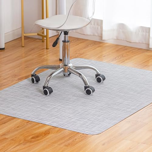 Image of Baroyal Office Chair Mat for Hardwood Floor Under Desk Computer Rolling Chair Mat for Wood /Tile Floor Non-Slip Heavy Duty Desk Rug PVC Plastic Hard Floor Protector 48 inch x 60 inch (Mist)