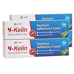Y-Kelin Kunstgebit Adhesive Cream 40gr /1.4oz, 4 pak