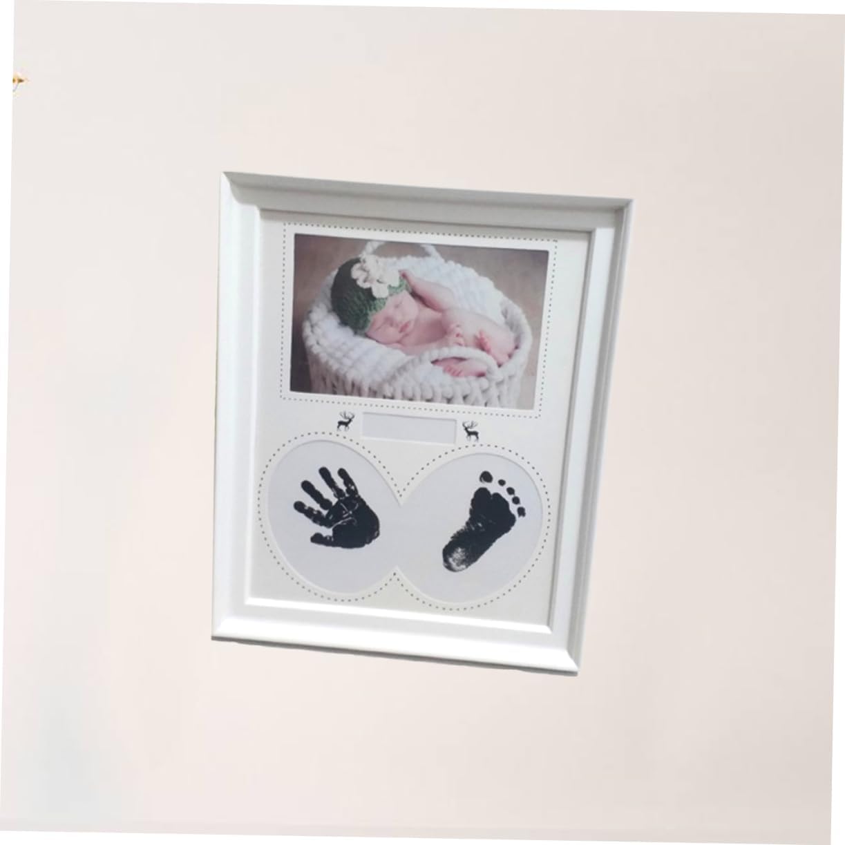 BESTonZON Foot Print Kit Photo Frame Baby Foot Hand Print Wall Decor for Newborn