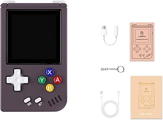 RG Nano Handheld Game Console Built In 8000 Classic Games with Keychain, 1.54-inch IPS, CNC/Aluminum Body, Support Audio & Video, 128GB Portable Keyring Retro Video Gaming Console