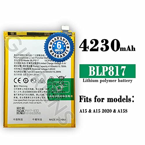 Image of Original BLP817 Battery for Oppo A15 / A3s /A15 2020 /A15S Battery with 6 Month Warranty ***(F000289)