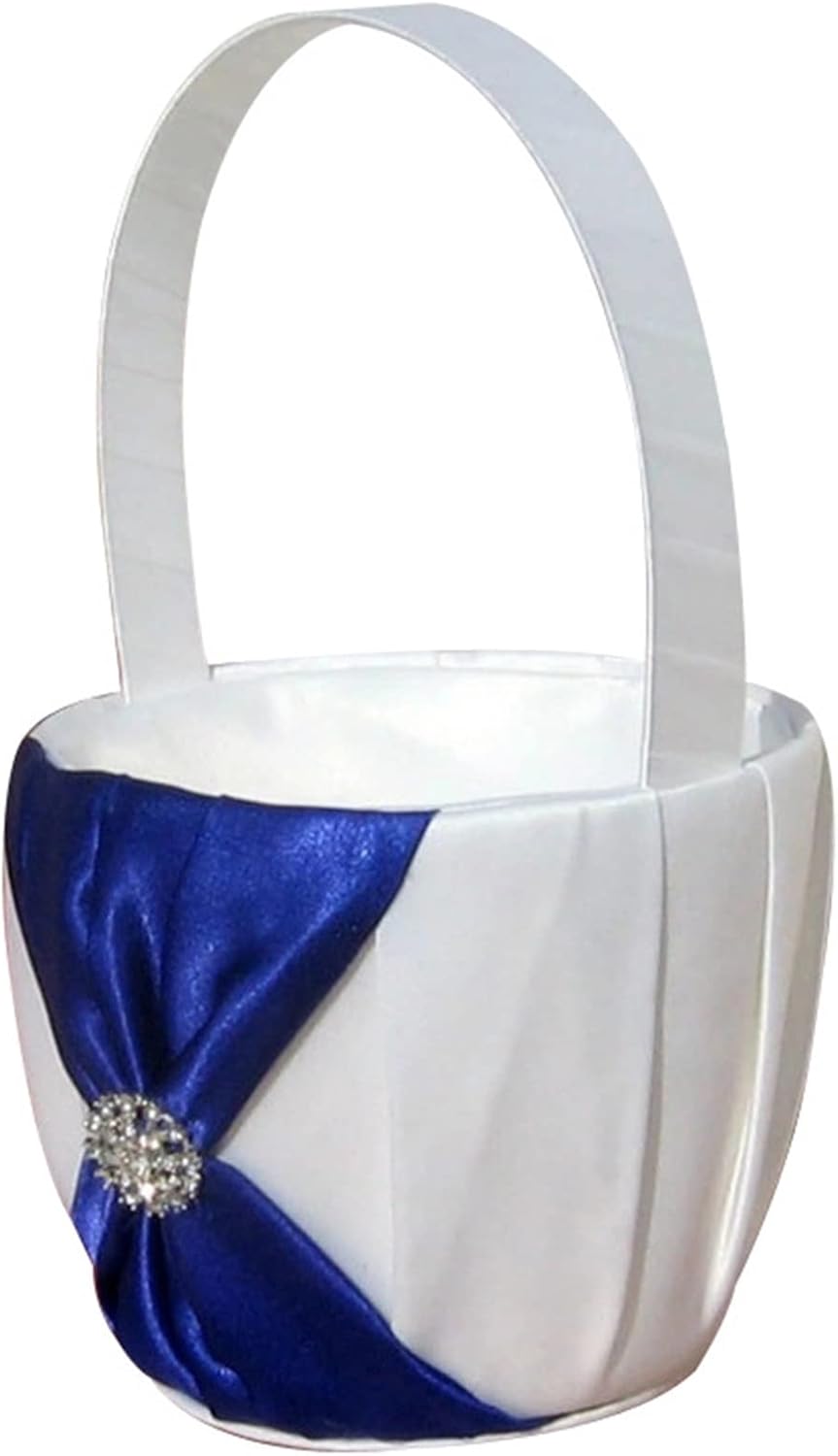 Wedding Flower Girl Basket Lace Flower Girl Basket Decorative Flower Basket for Western Style Wedding Ceremony Party Supplies New 13x22cm Flower Girl Flower Basket (Color : A Size : 13x22CM)