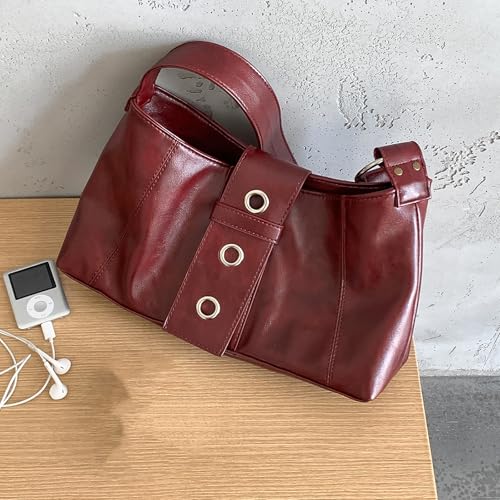 Sac à main rétro polyuréthane imperméable de bureau marron - 6