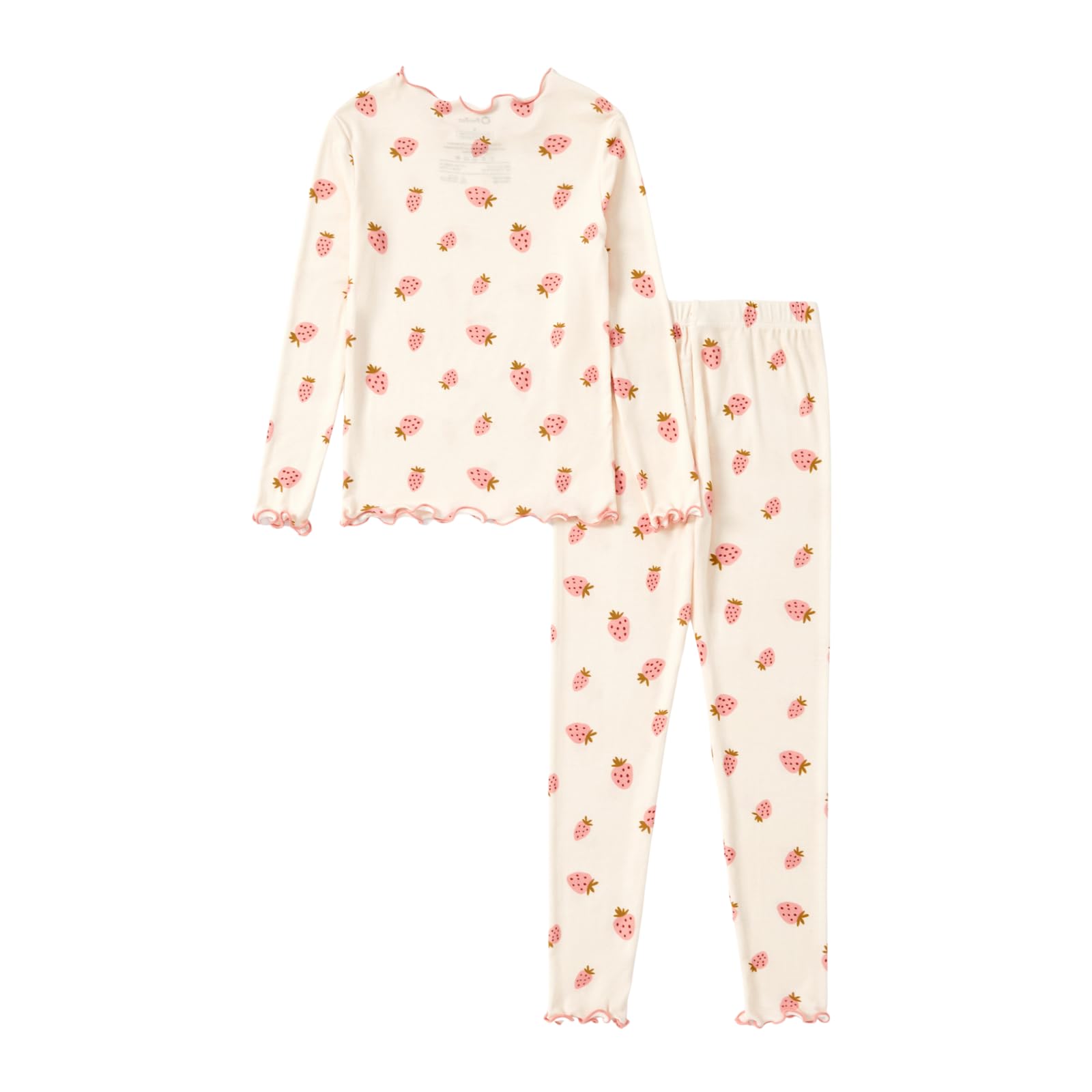 PATPAT Toddler Girls Pajama Sets Ages 2-12 Years - Snug Fit Long Sleeve Shirring Sleepwear Soft Breathable Kids