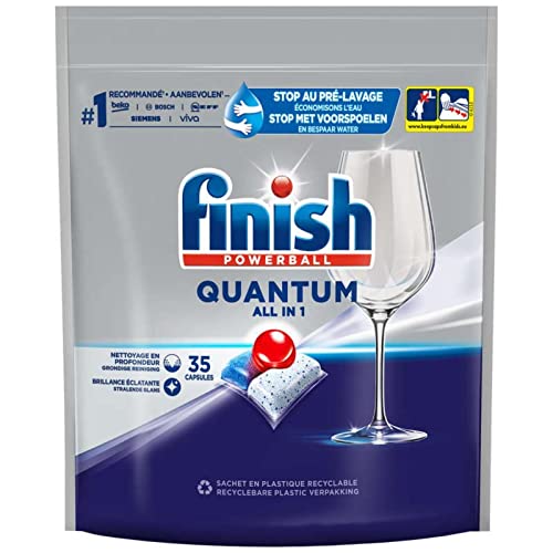 Image of Finish Powerball Quantum All in 1 Dishwasher 35 Tablets | World's No1 Recommended Dishwash Brand