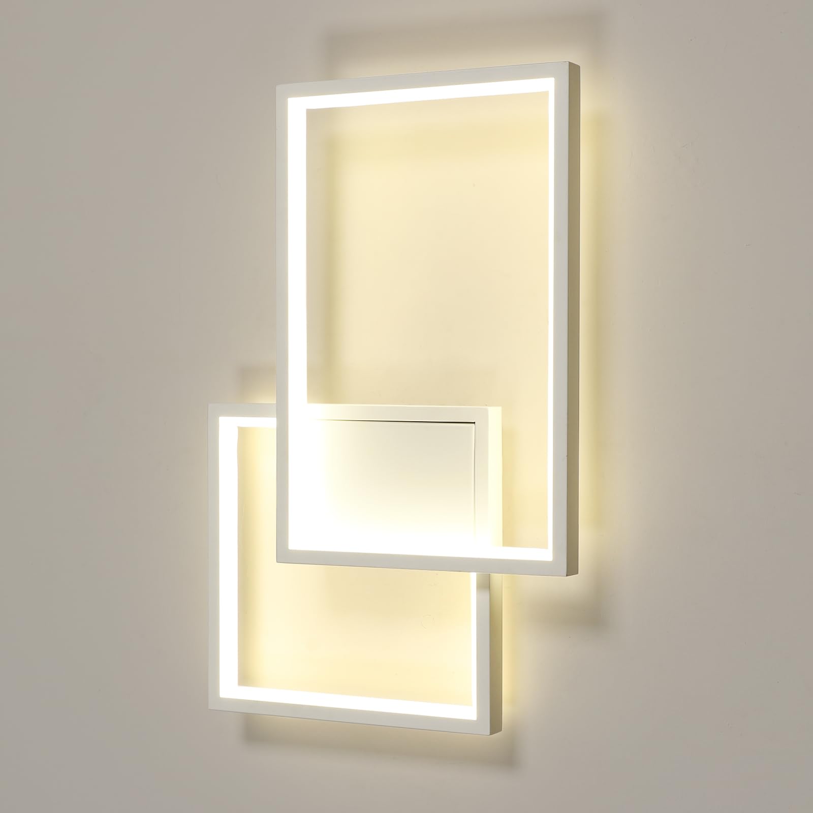34W LED Applique da Parete Interno 41CM Lampada da Parete 4500K | 34W 3825LM Moderno Bianco Lampada a Muro in Alluminio per Camera da Letto Soggiorno Scale Corridoio, Luce Neutra 4500K