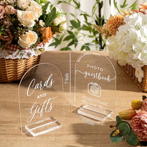 Engrowtic Linen Classic Beige Wedding Guest Book Set with Acrylic Sign, Photo Corners & Pen, Hardcover 50 Pages Guestbook for Wedding Reception, Bridal Shower Keepsake Album - Thumbnail 3