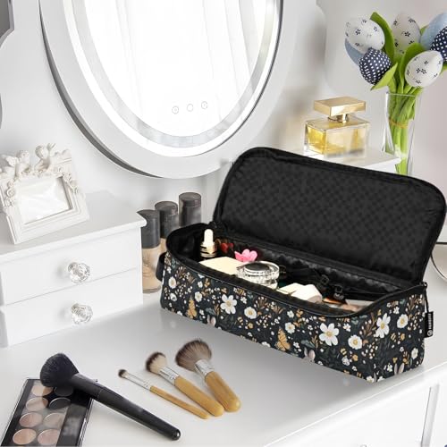 Bolsa de viaje resistente al calor para herramientas de cabello Butterflies Flowers Marble, tapete resistente para planchas, rizador y otros accesorios de cuidado capilar miniatura 7