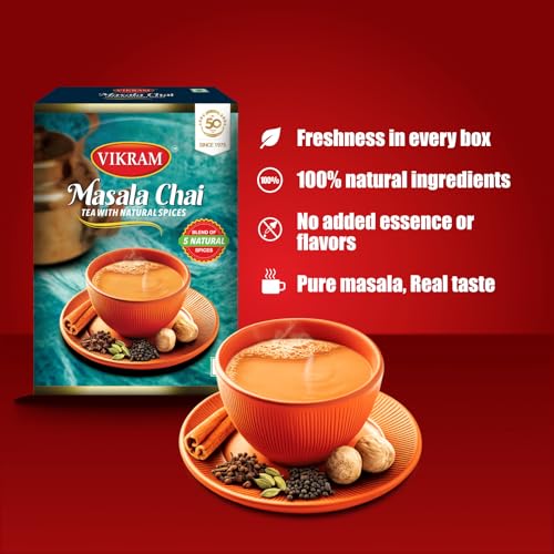 Image of VIKRAM Tea Combo | Elaichi Tea 250g & Masala Chai 250g
