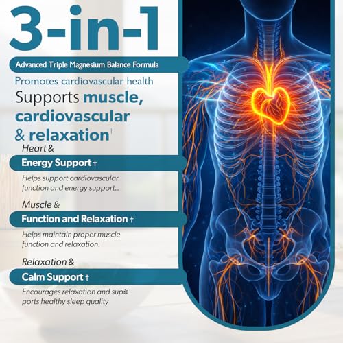 Image of Triple Magnesium Complex 235mg, Muscle Relaxation & Energy Support, 60Count