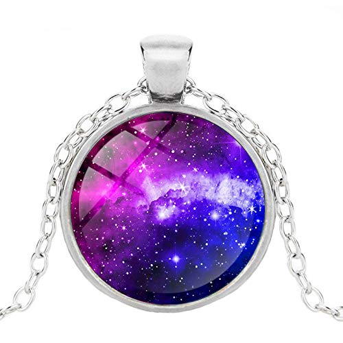 Preisvergleich Produktbild Fashion Choker Halskette Glas Galaxie Anhänger Kette Mond
