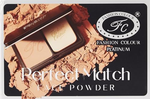 Image of Fashion Colour Platinum Perfect Match Face Powder With Mirror + Powder Puff | Velvety Formula | Matte Finish | Upto 11 hrs of Lightweight Coverage(FC15, 10g)