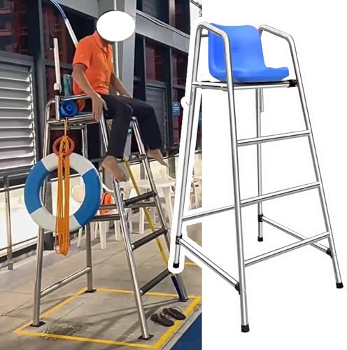 Silla Salvavidas para Piscina Alta de Acero Inoxidable 150 cm