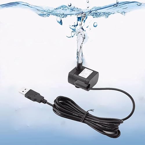 Pequeño sumergible, sin escobillas, para acuario DC 5 V, mini USB, bomba de circulación de agua sumergible con 3 ventosas