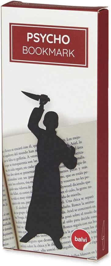 Balvi Bookmark Psycho Black colour Inspired in the famous horror film of the 60's Fun gift for reader, 14.8 x 6 cm - Image 3