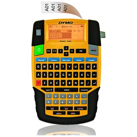 DYMO Industrial Label Maker | Rhino 4200 Label Maker, Time-saving Hot Keys, Prints Fast, Durable Label Maker for Job Sites and Heavy-Duty Labeling Jobs Cover
