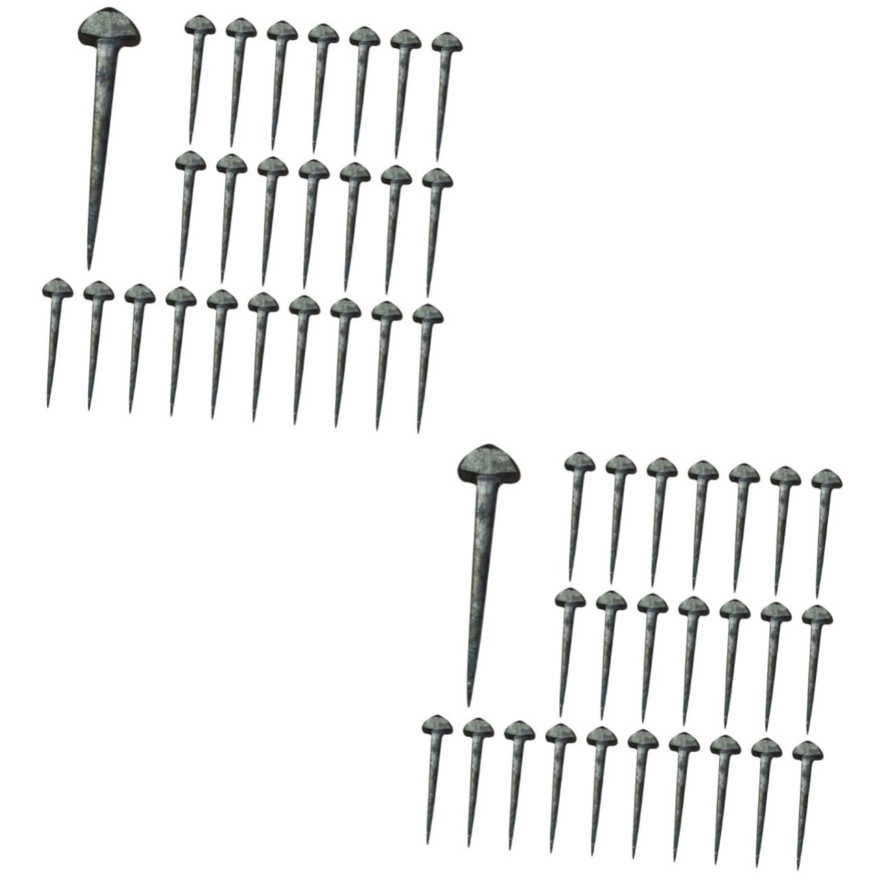 ibasenice 2sets Horse Tools Equipment Iron Horseshoe Nails Portable Hoof Nippers Small Horse Equipment for Lovers 50pcs*2