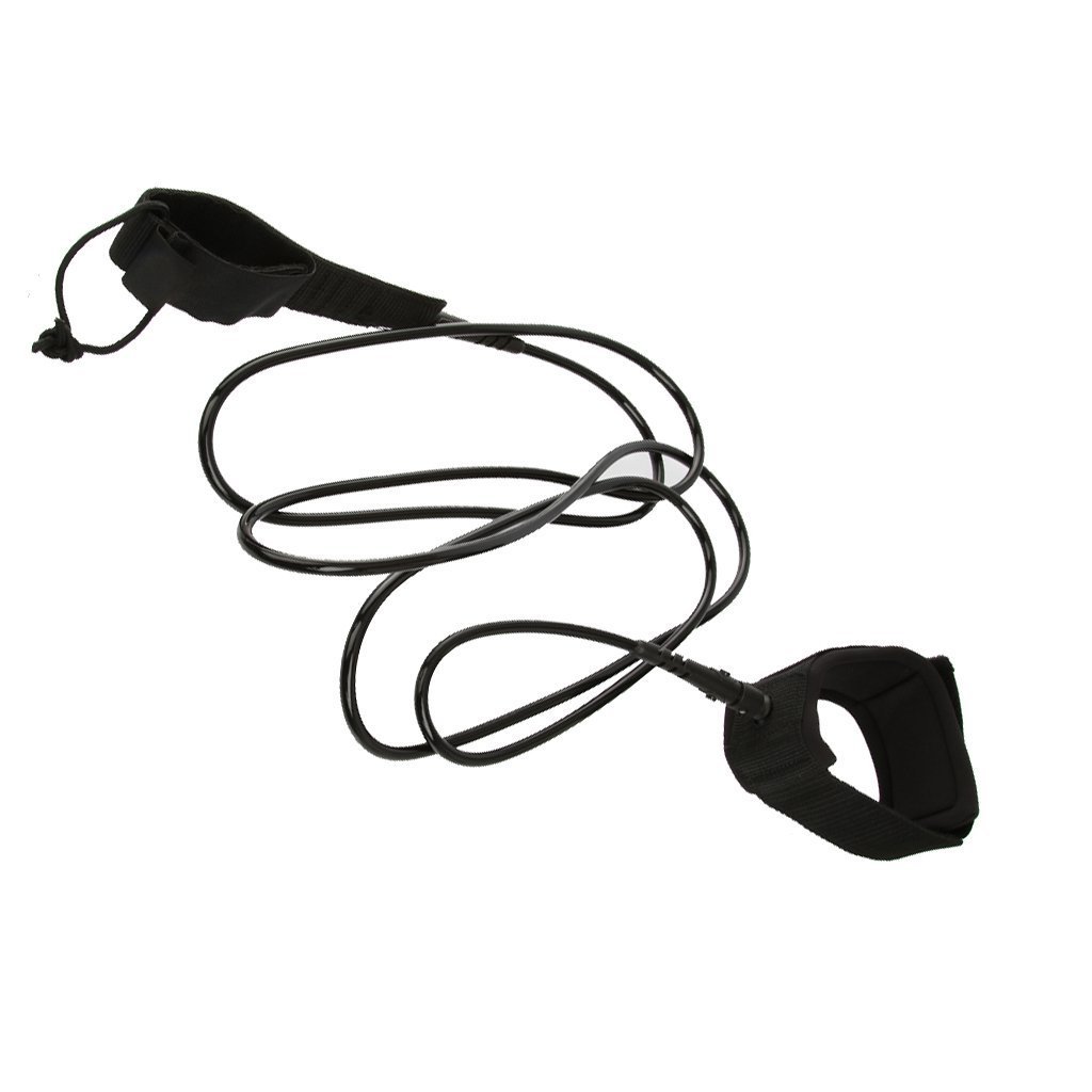 Yundxi Surfing leashes TPU Leash Rope Stainless Steel Swivel Stand up Paddle Board Leash Black sup Paddle Board Straight Surfboard Leash