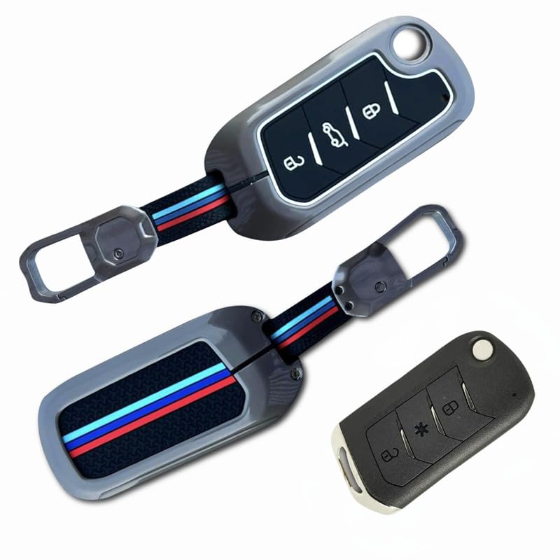Image of NEODRIFT 'KeyShield' Car Key Cover for Mahindra Scorpio (Shape 1, 03 Buttons) (Durable, Stylish, and 360 Protection)