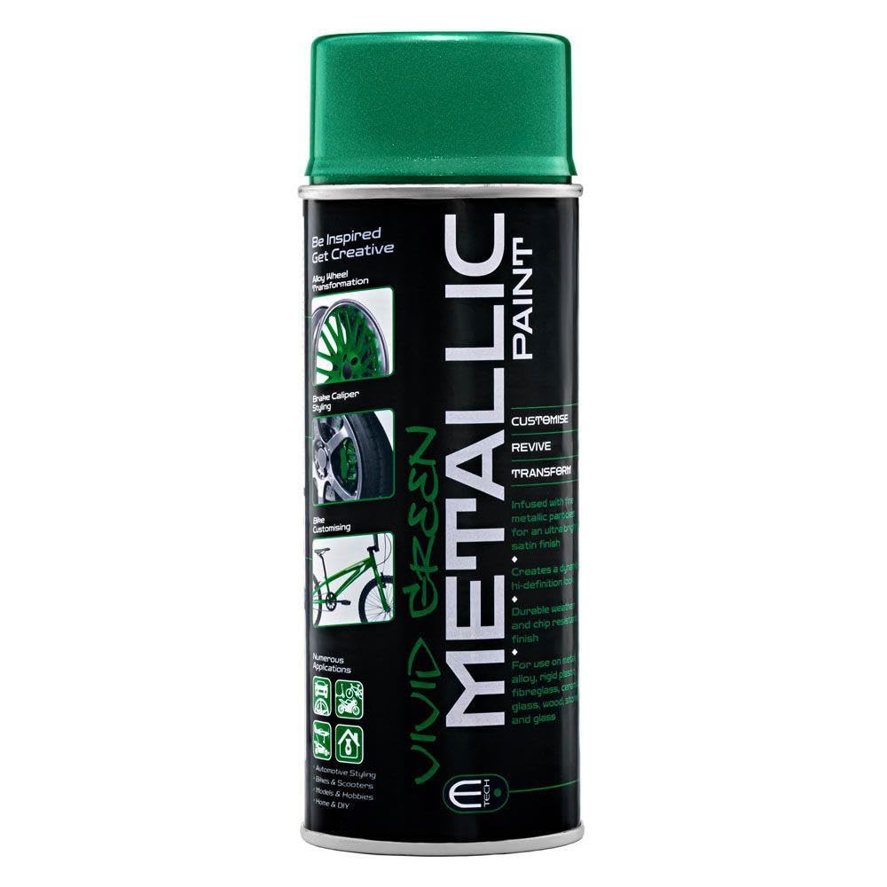THE URBAN COMPANY Green Metallic Acrylic Paint E-Tech Vivid Green For Cars Bikes Home Scooters