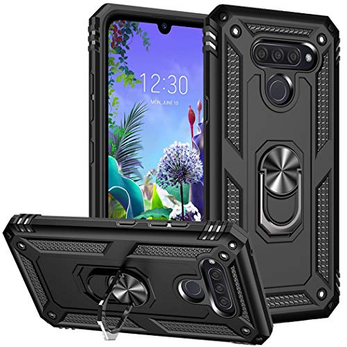Coque LG Q60 antichoc avec support magnétique et anneau de maintien Defender