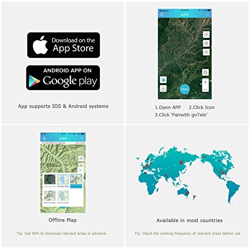 GoTele GPS Tracker - Wander & Outdoor Gerät für Jagd, Kinder und Haustiere - Echtzeit-Tracking, SOS, Geo-Zaun, Kein Netzwerk Erforderlich (2 Pack)
