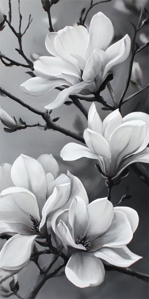 Diamond Painting Kits for Adults, 5D Diamond Art Flowers 80x200cm, DIY Large Retro Dimond Art kits Adults, Square Drill Crystal Rhinestone Embroidery Canvas Gem Art Craft for Home Wall Decor (SQ875)