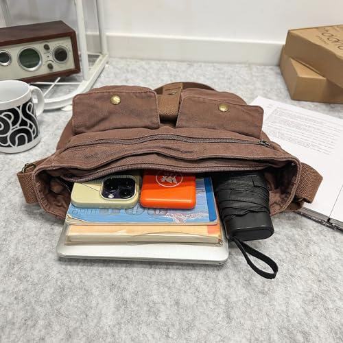 AFGWK Vintage Canvas Messenger Satchel
