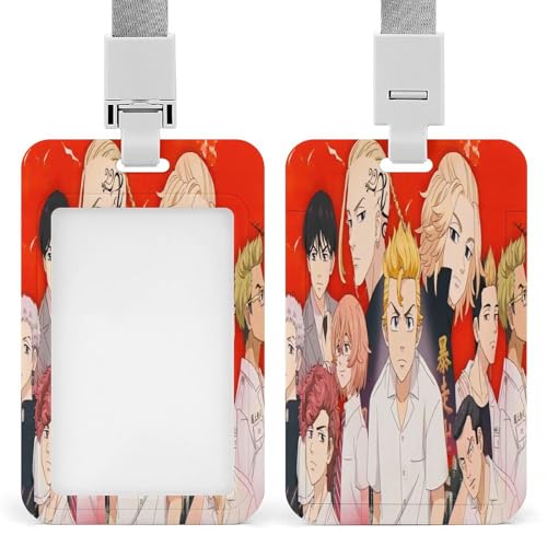 東京卍リベンジャーズ IDカードホルダー 縦型 社員証 カードケース ネームホルダー 名札ホルダーカードケース 防水 吊り下げ パスケース カード入れ 名札ケース 通勤 通学 男女兼用 名刺入れ クリップスト リール付き かわいい 人気 社員証ケース カー