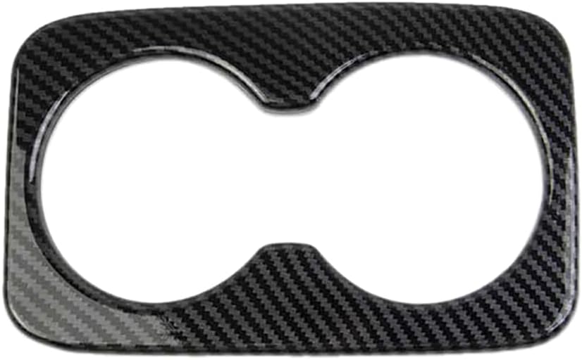 Carbon Fiber Armrest Water Cup Holder Panel Sticker, Center Console Cup Holder Trim Cover, Compatible with Dodge Durango 2014-2021
